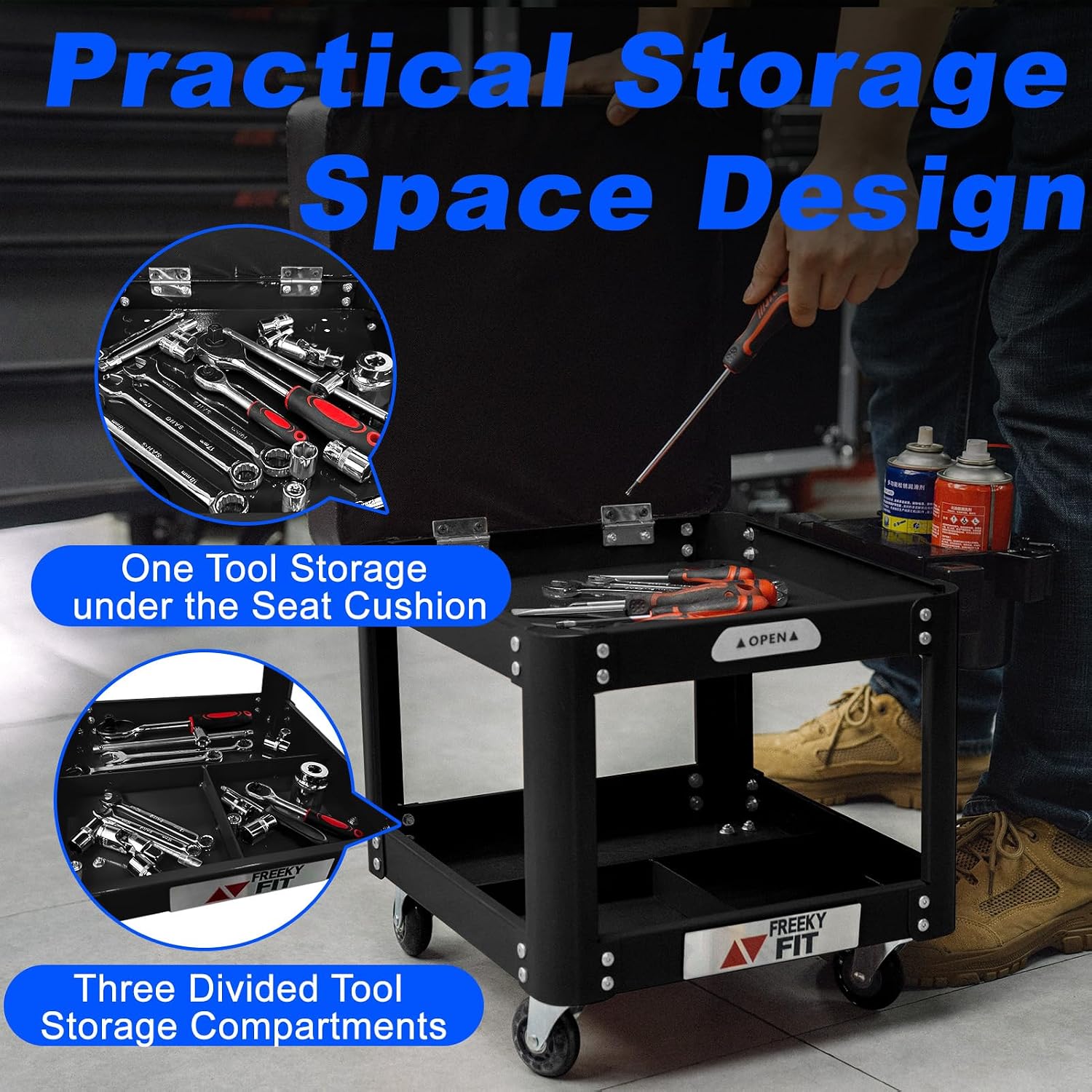 Shop Stools with Storage